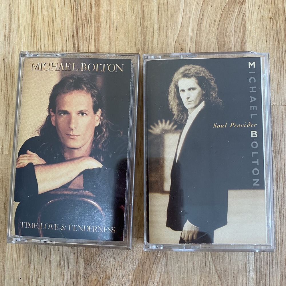 Lot of 2 Michael Bolton Cassette Tapes - Time, Love & Tenderness & Soul Provider